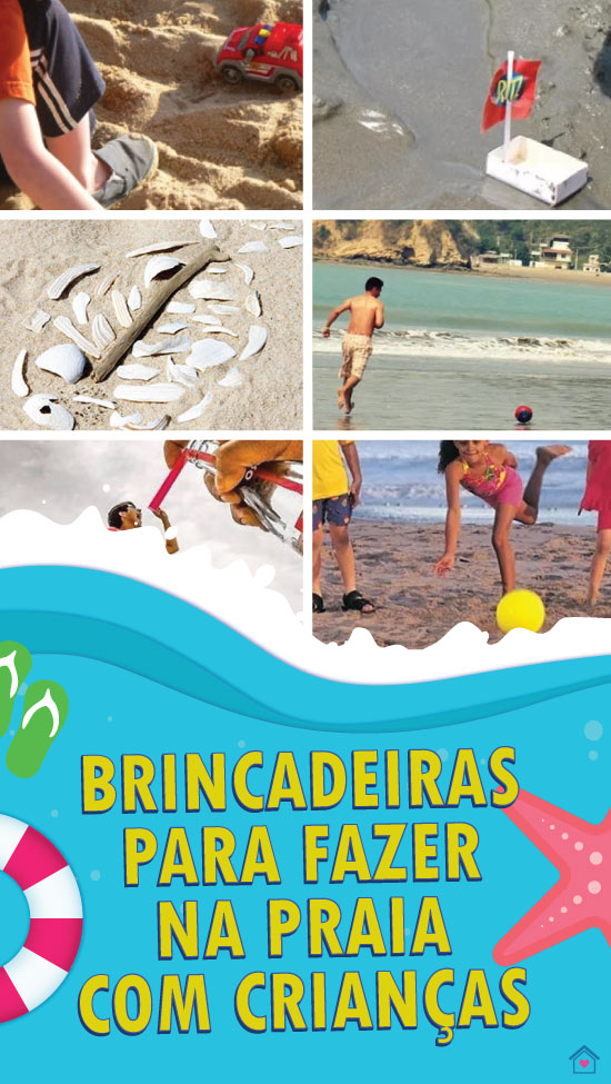 Ideias para brincar com as crianças na praia