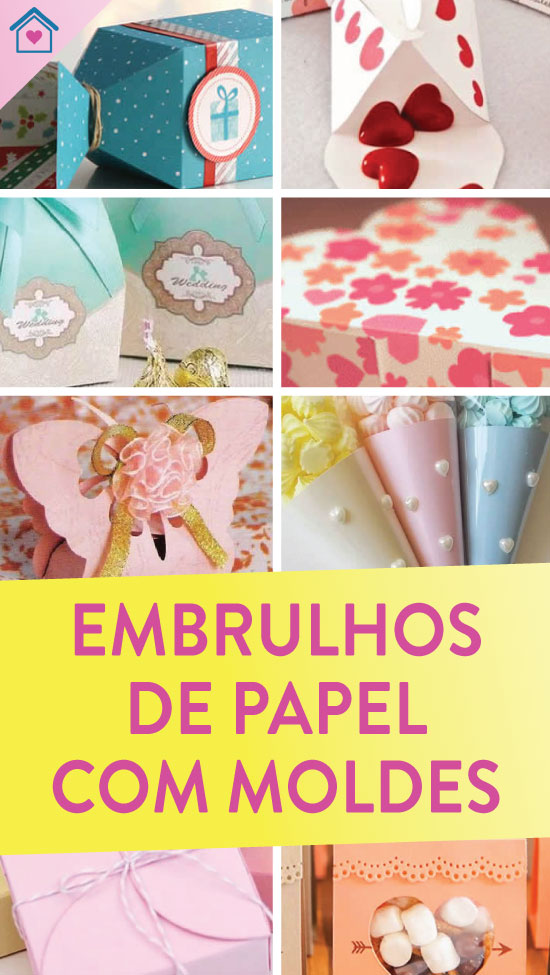 10 moldes para fazer embrulhos de papel