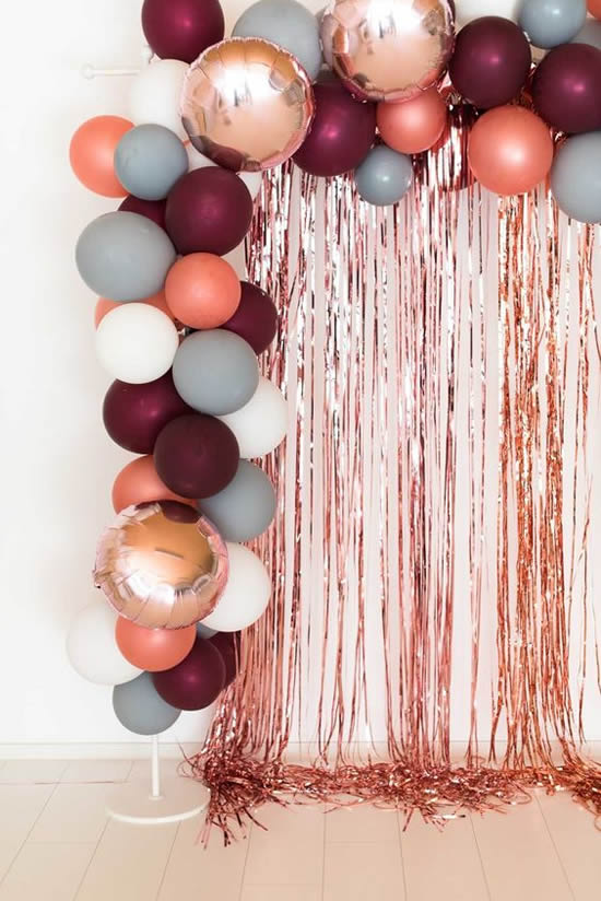 Decoração de festa com balões