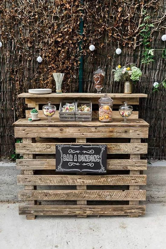 Decoração com pallets para casamentos