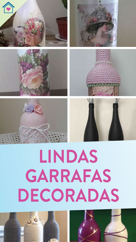 50 garrafas decoradas para enfeitar a casa