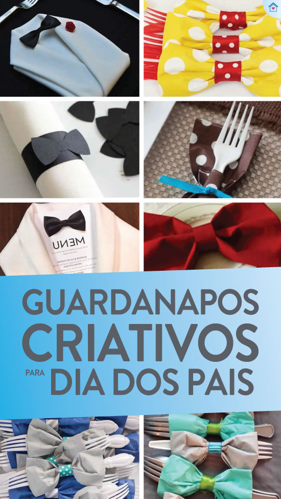 Ideias criativas de guardanapo para Dia dos Pais