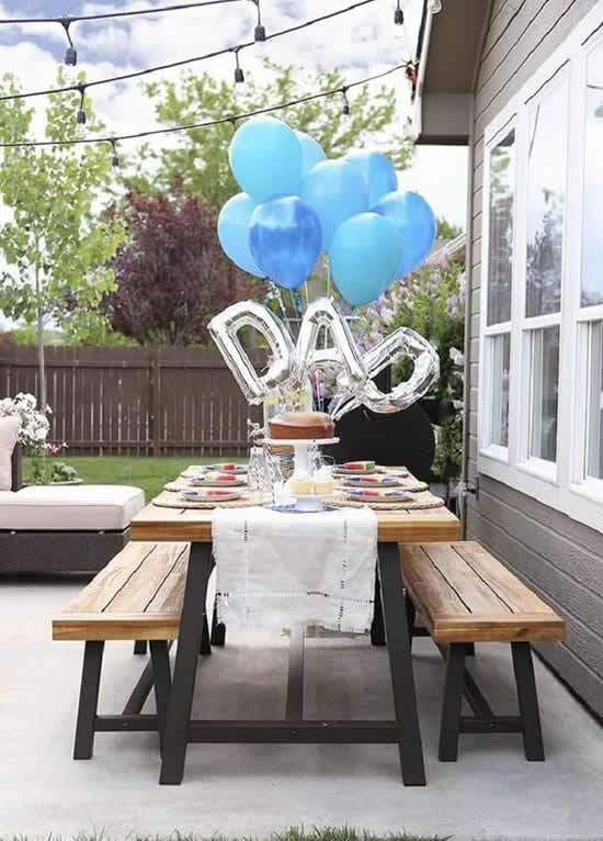 Enfeite com balões para Dia dos Pais