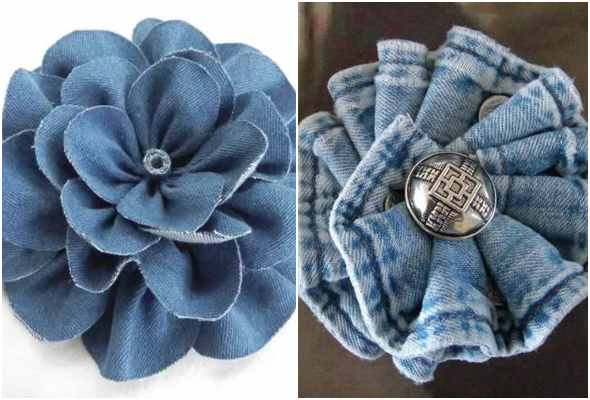 10 ideias lindas de flores com tecido jeans