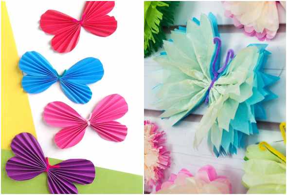 Borboletas de papel para decoração