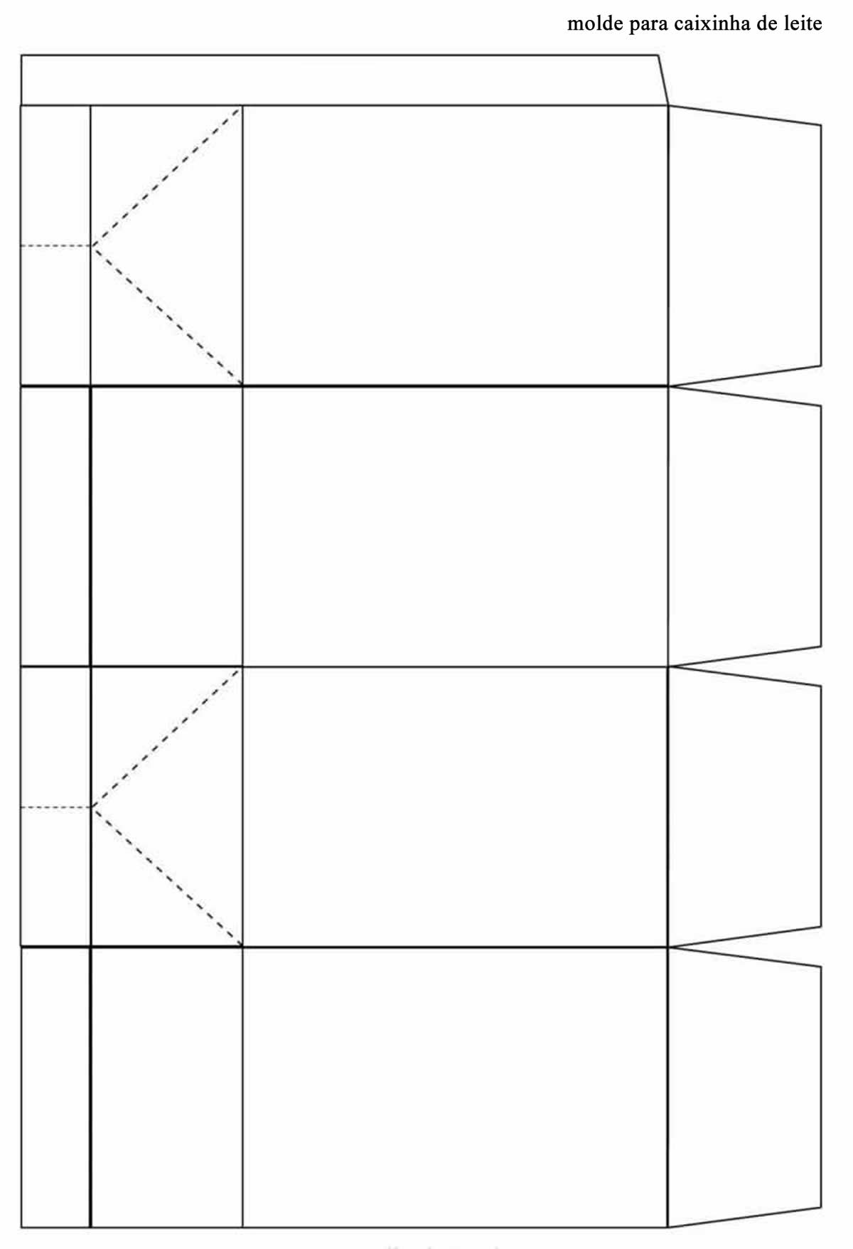 Molde para fazer caixa de leite