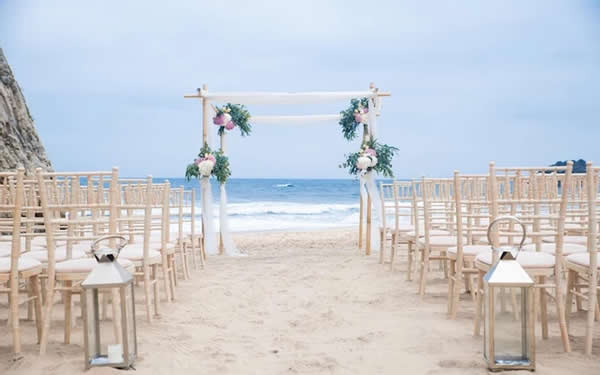 Decoração de casamento na praia