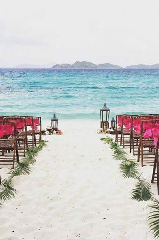 Decoração de casamento na praia