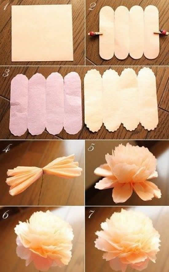 Como fazer Flor de Papel Seda Gigante - Dicas Práticas