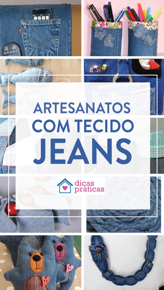 Artesanatos criativos com calças jeans