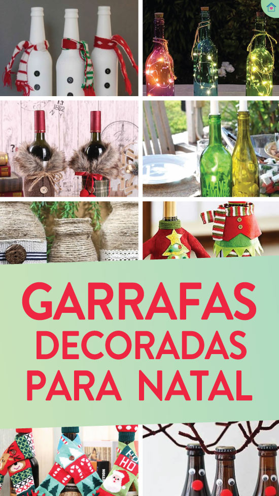 Decoração com Garrafas de Vidro para Natal - Dicas Práticas Decoração com Garrafas de Vidro para Natal - Dicas Práticas
