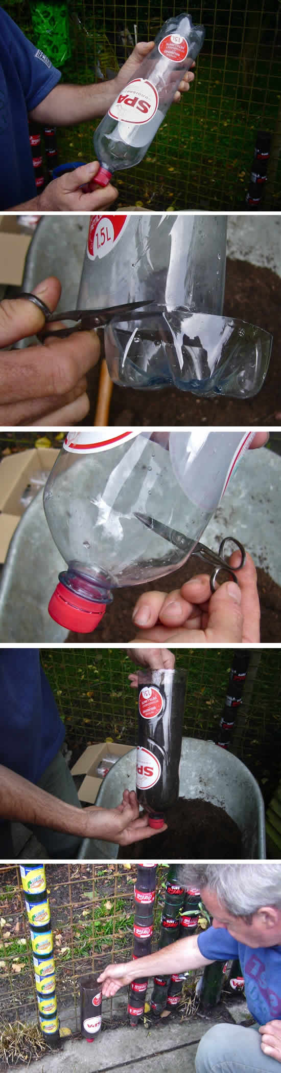 Como fazer horta vertical com garrafa plástica