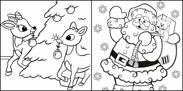 30 desenhos de Natal para colorir