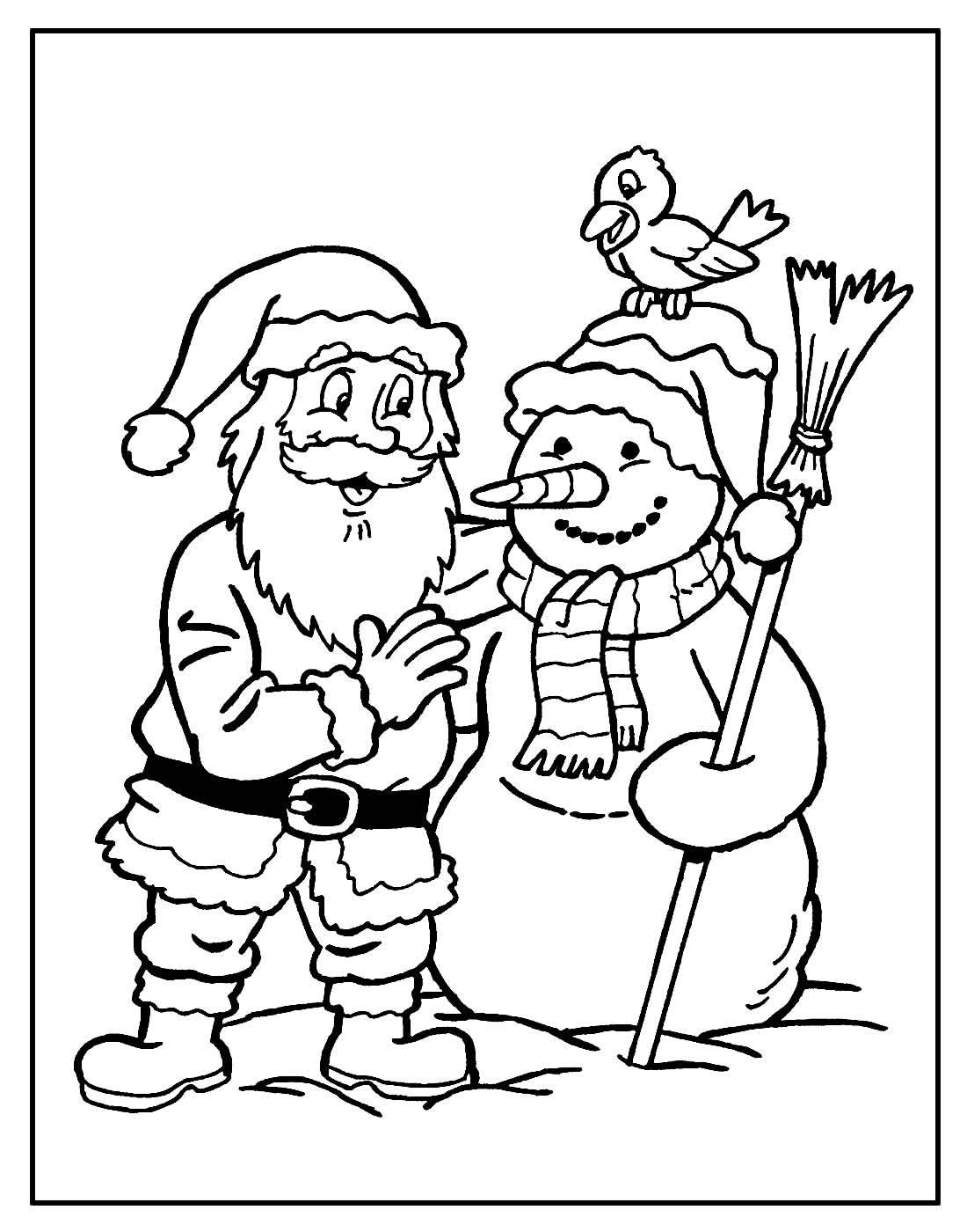 Desenho para pintar de Papai Noel