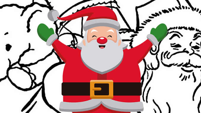 30+ Desenhos de Papai Noel para colorir - Dicas Práticas