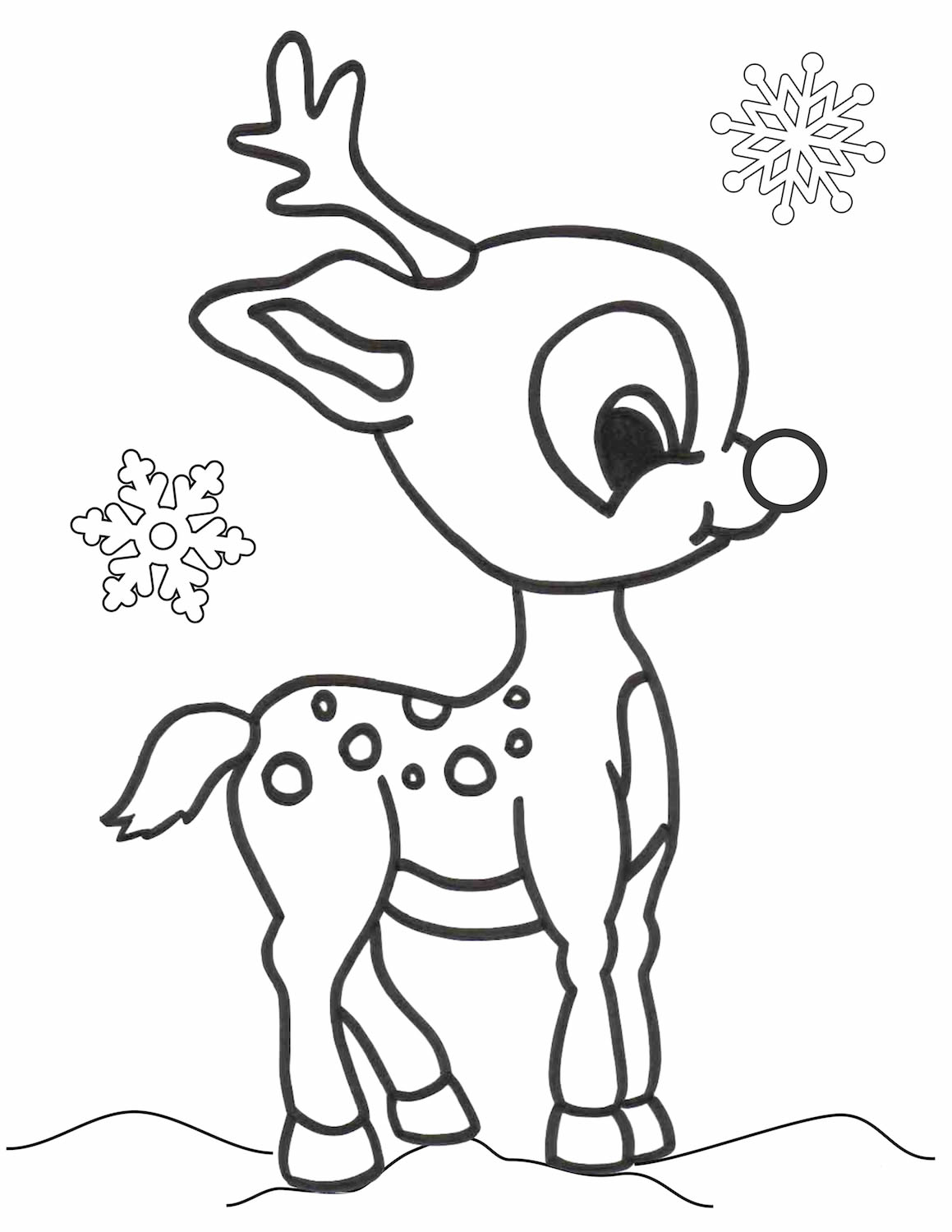 10 desenhos de rena de Natal para colorir - Dicas Práticas