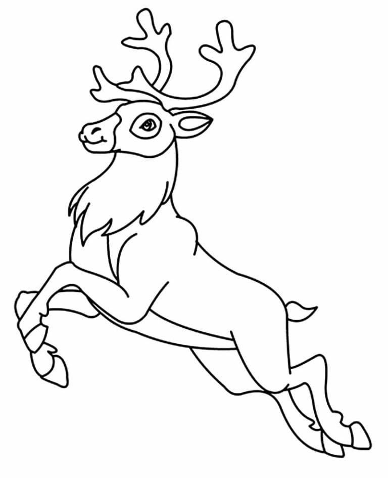 30+ Desenhos de Rena de Natal para colorir - Dicas Práticas