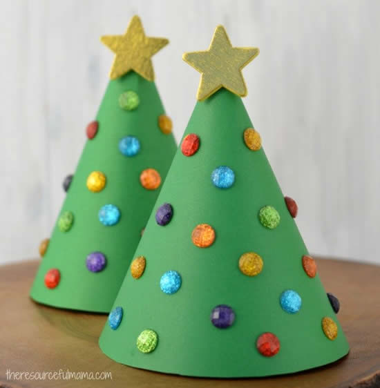 Lindas ideias de Árvores de Natal de papel