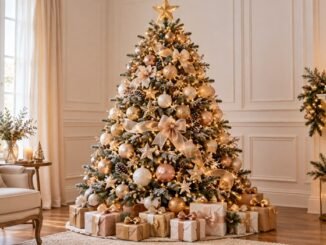 Árvore de Natal Decorada de Forma Criativa