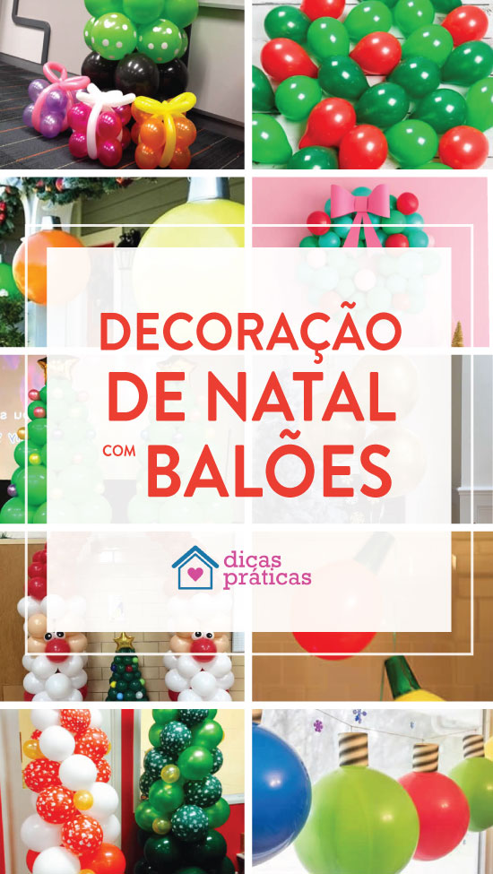 Decoração para festa de Natal com balões