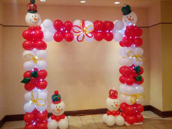 Decoração com balões para o Natal