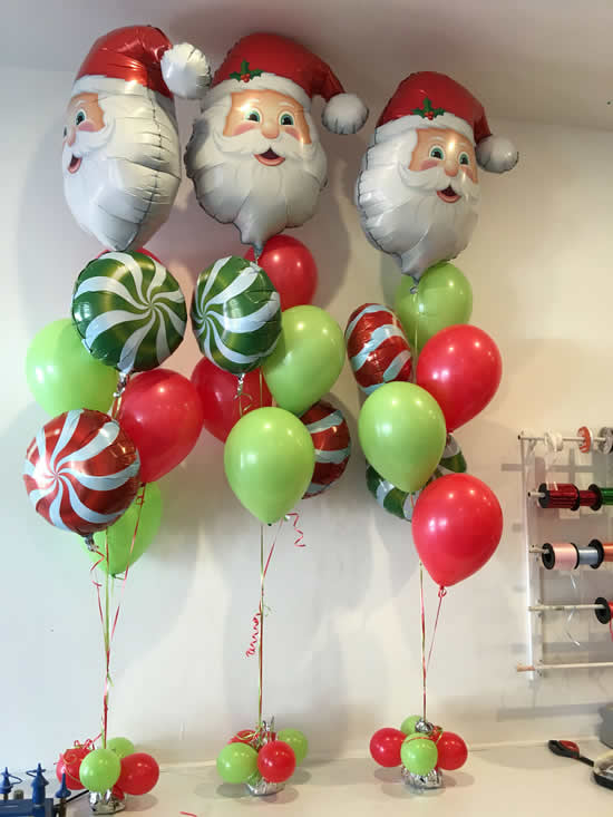 Decoração com balões para o Natal