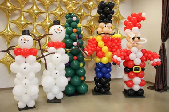 Decoração com balões para o Natal