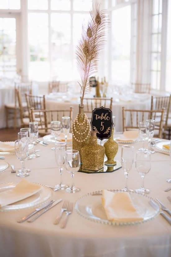 Decoração de mesa para festa de ano novo