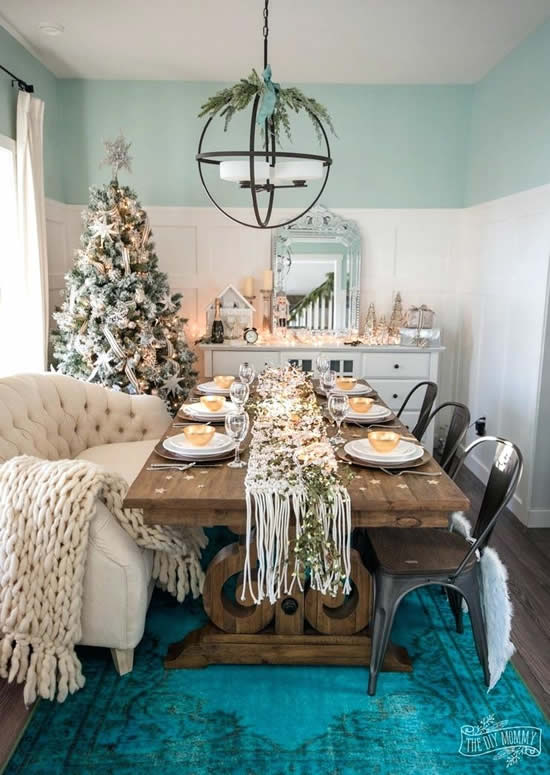 Decoração de mesa para festa de ano novo