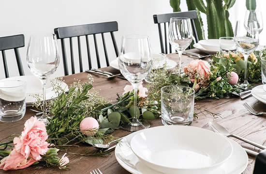 Enfeites de mesa para festa de ano novo