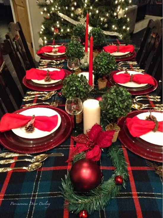 Decoração natalina para mesa