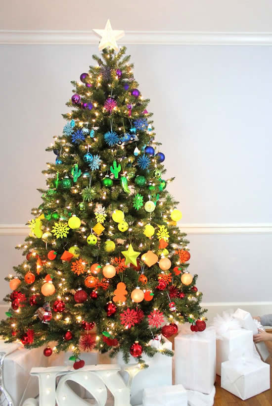 Linda Árvore de Natal decorada