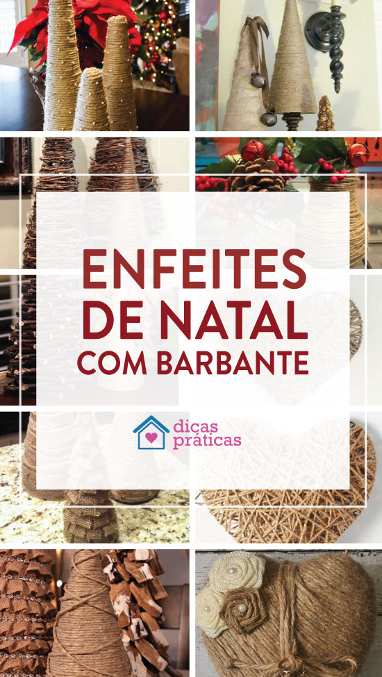 Como fazer enfeites de Natal com barbante