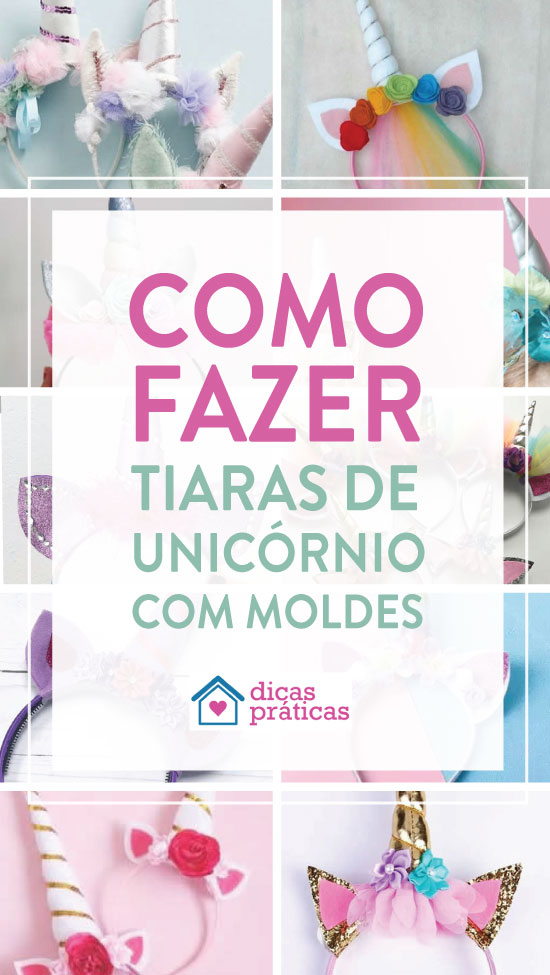 Como fazer tiara de unicórnio com moldes