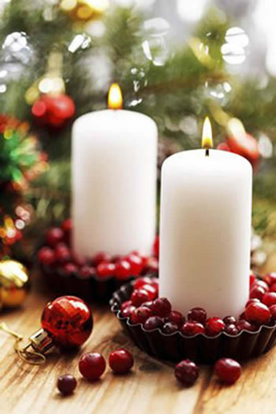 Lindas velas decoradas de Natal