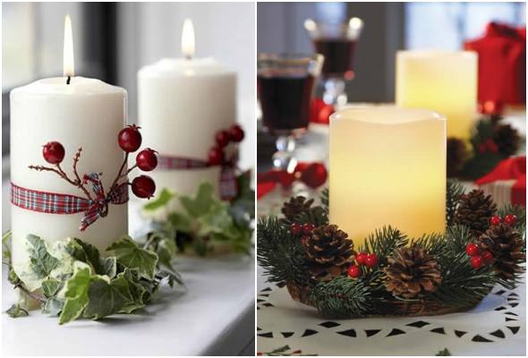 30 ideias de velas decoradas para Natal