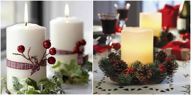 30 ideias de velas decoradas para Natal