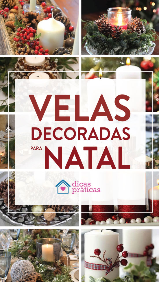 30 ideias de velas decoradas para Natal