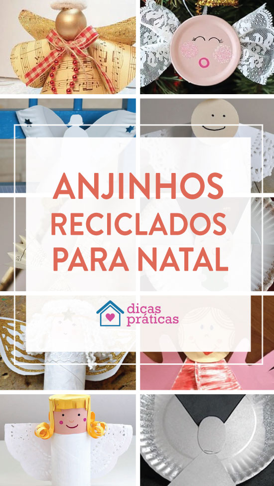 Anjinhos com reciclagem para decoração de Natal