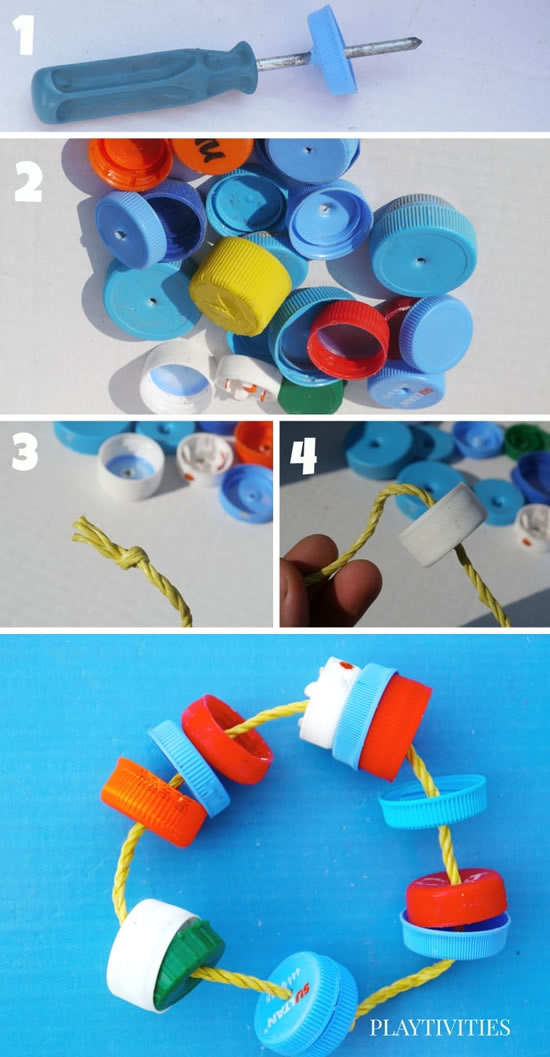Brinquedo criativo com material reciclado