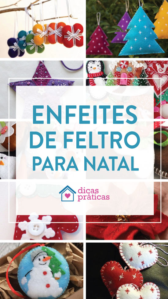 Enfeites de feltro para Natal