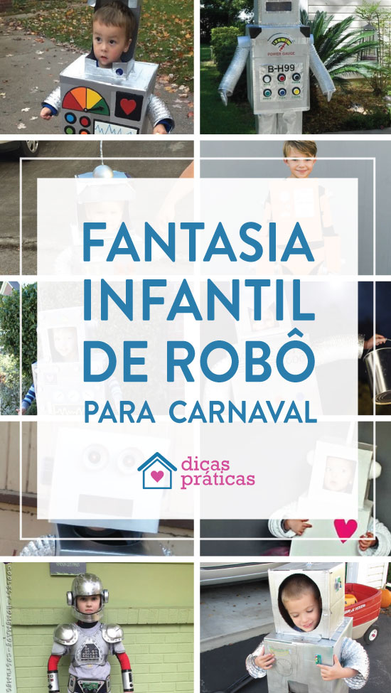 Fantasia infantil de robô para Carnaval