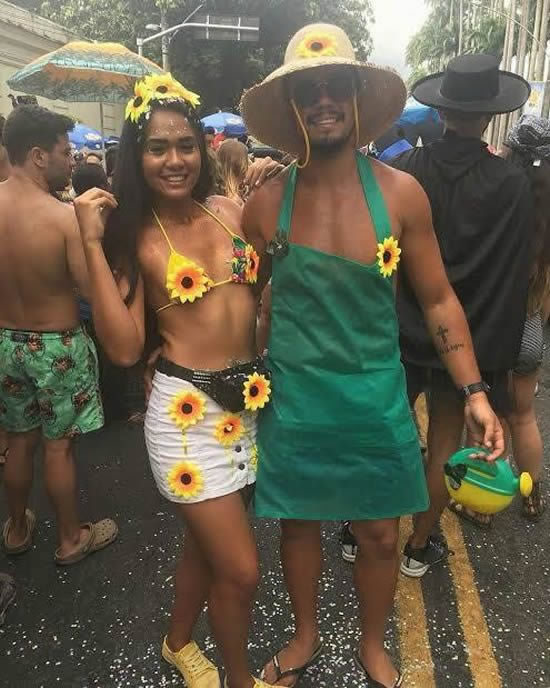 Fantasia Margarida e Jardineiro para Carnaval