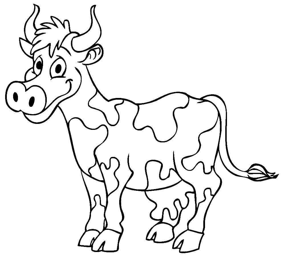 Desenho de Vaca para pintar