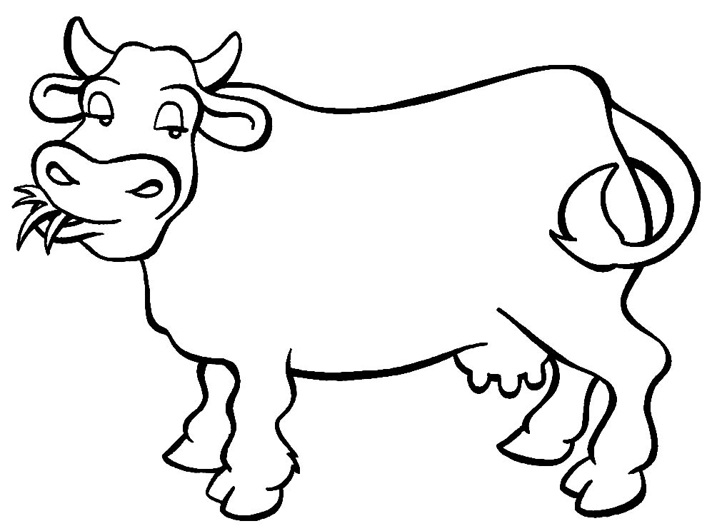 Desenho de Vaca para pintar