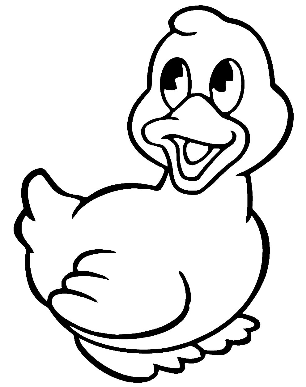 Desenho de pato para pintar