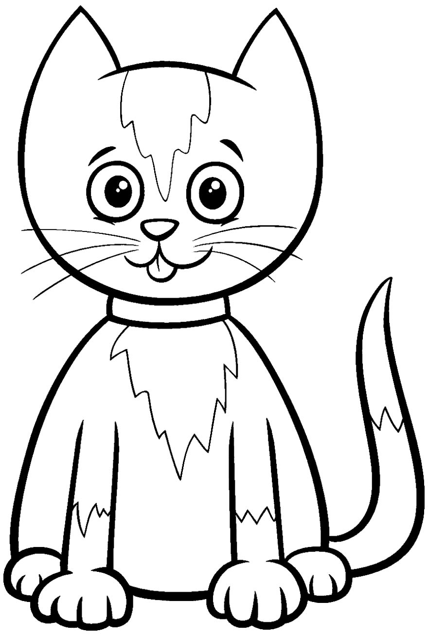 Desenho de gato para pintar