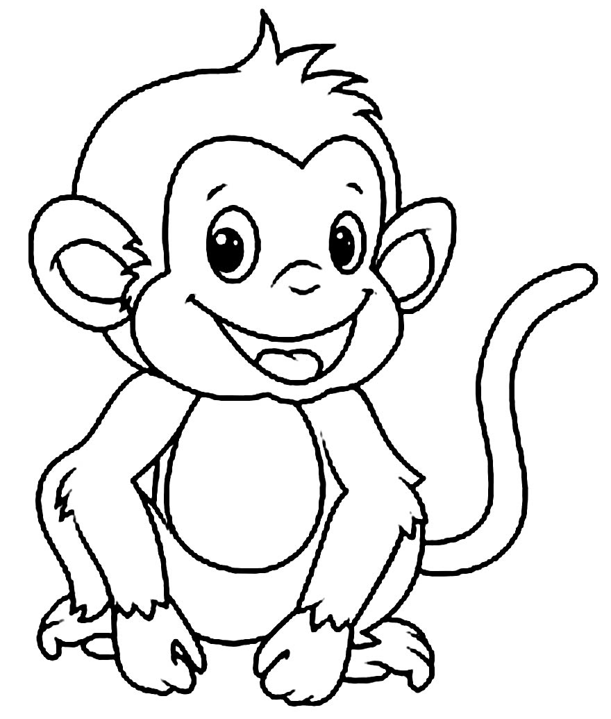 Desenho de Macaco para colorir