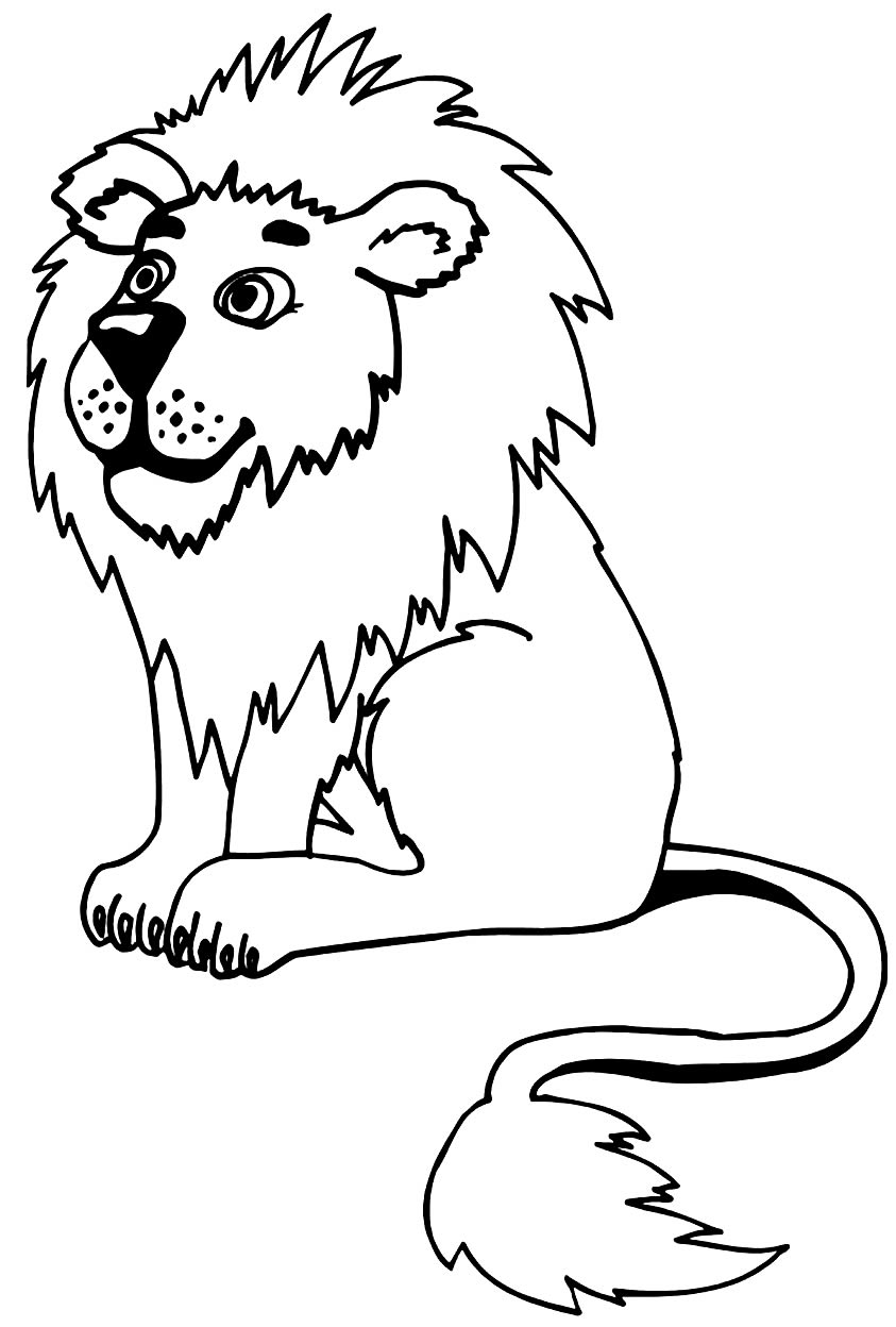 Desenho de leão para colorir