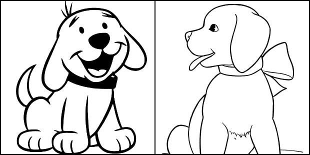 Desenho de cachorro para colorir para crianças. imprima-os online  gratuitamente.